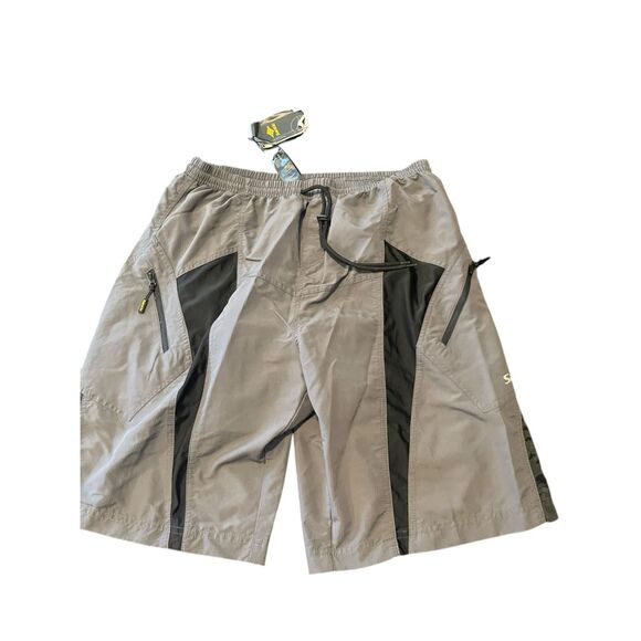 New Santic Mens Black Gray Quick Dry Ripstop Mountain Bike Cycling Shorts XL - Picture 2 of 13